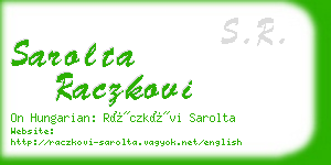 sarolta raczkovi business card